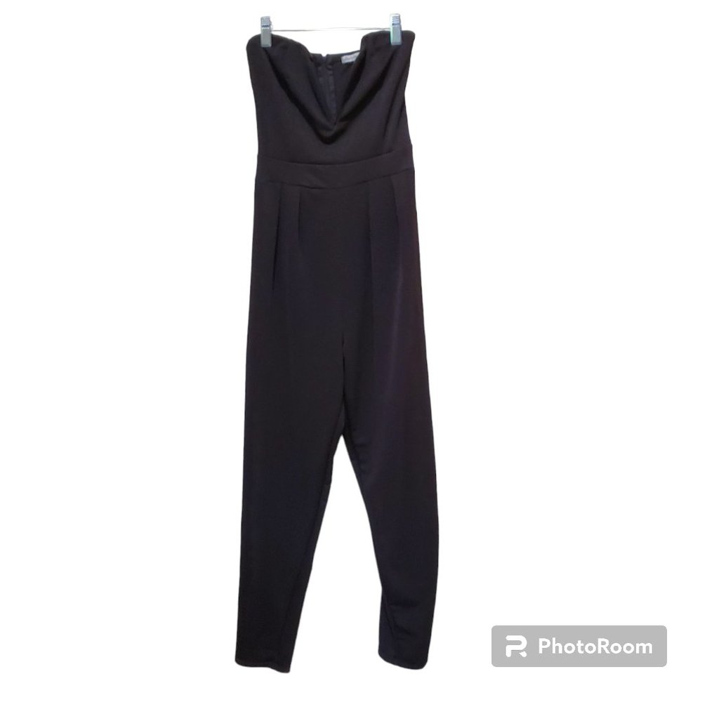 Charlotte Russe Women's Black Strapless Jumpsuit Size S